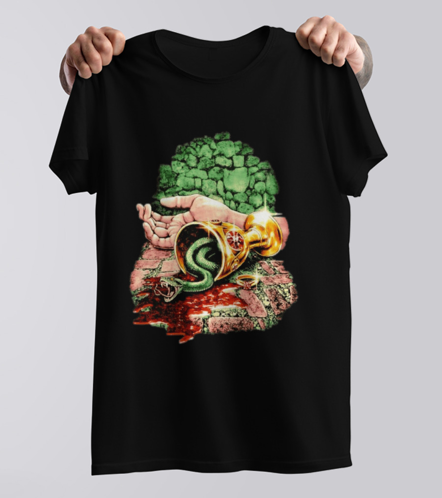 Enchanted Serpent With Golden Chalice And Ring Fantasy T-Shirt