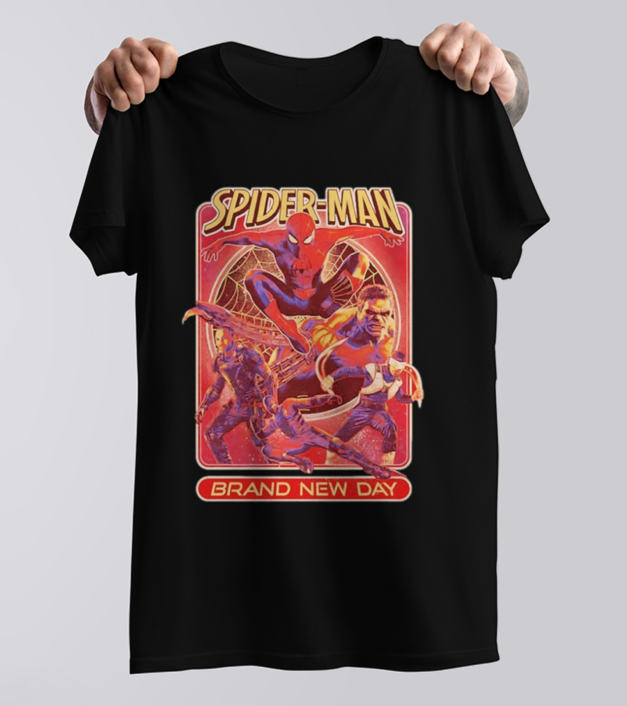 Spider Man Brand New Day With Superheroes And Villains T-Shirt
