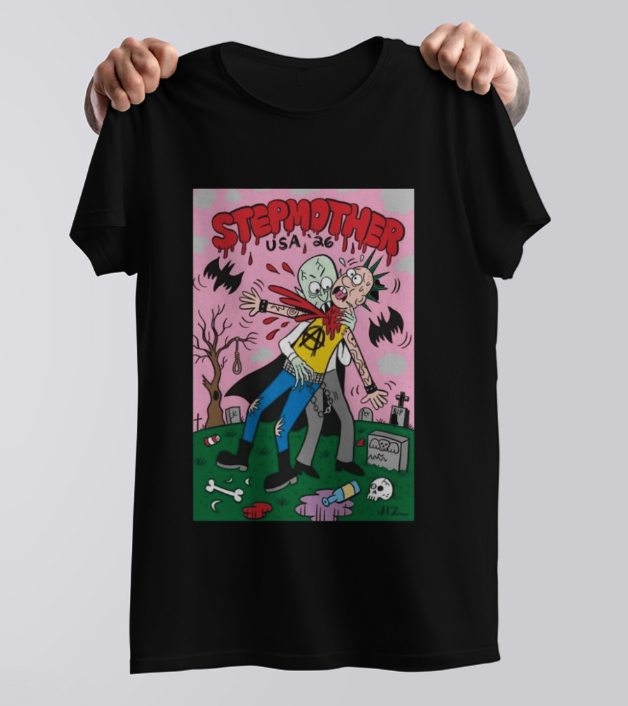 Stepmother USA 26 Punk Vampire Graveyard Scene T-Shirt