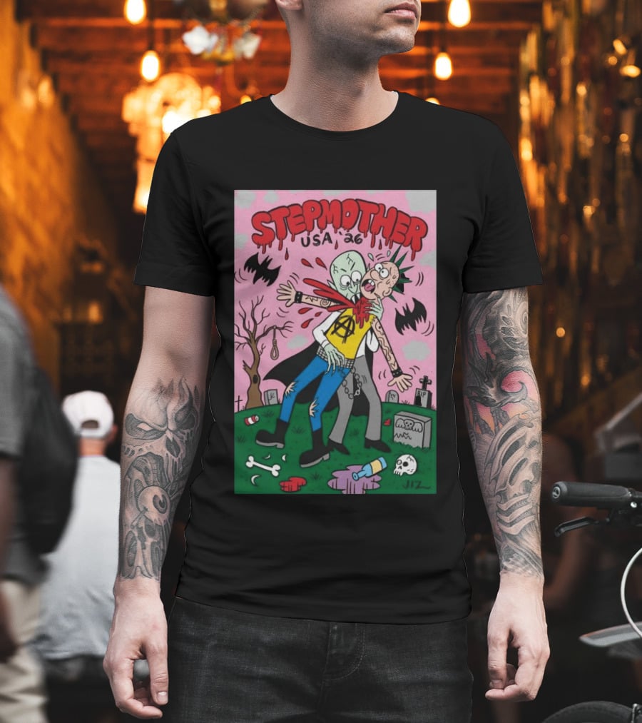 Stepmother USA 26 Punk Vampire Graveyard Scene T-Shirt