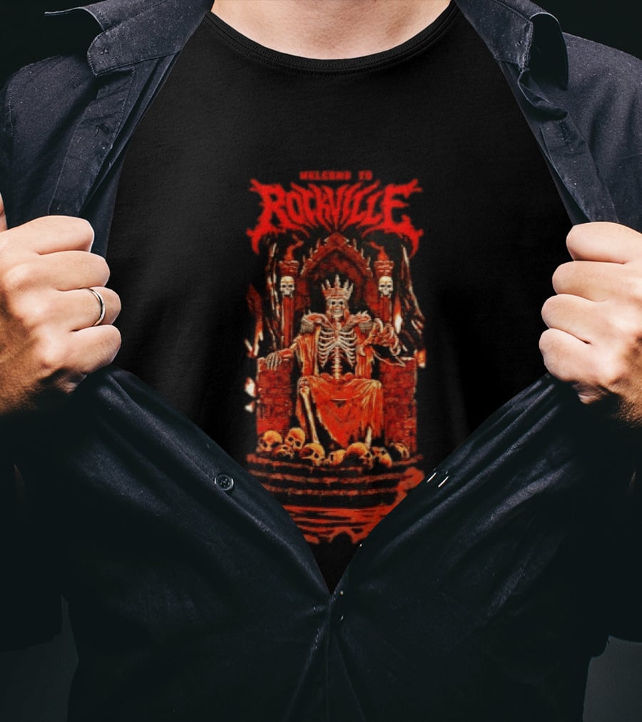 Welcome To Rockville Skeleton King On Throne Festival T-Shirt