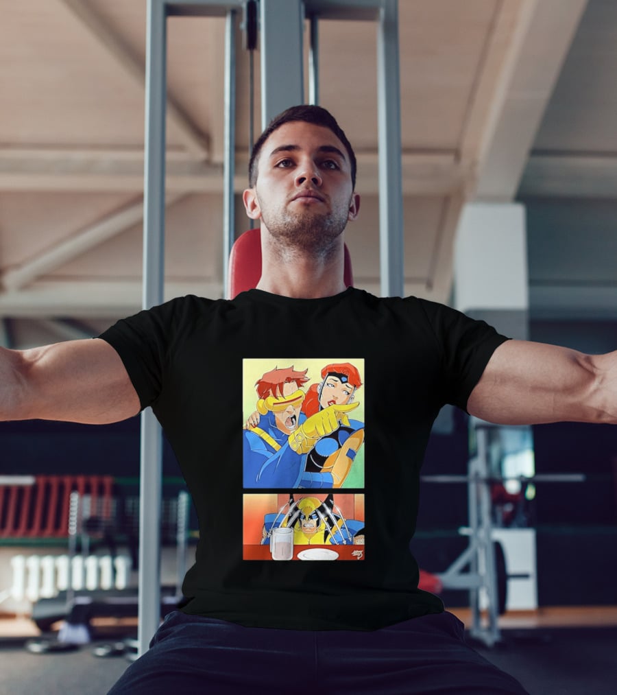 Wolverine Cyclops Jean Grey X Men Meme Classic Comic Panel T-Shirt
