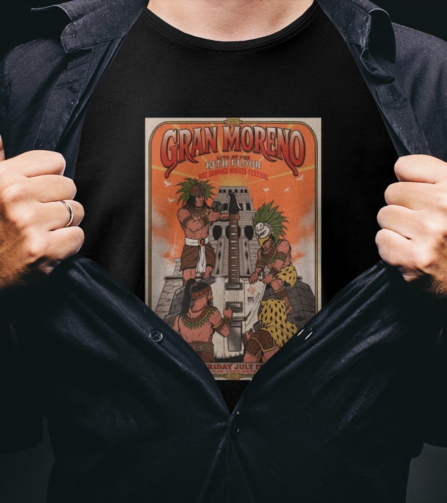 GRAN MORENO Live At The 13th Floor Hot Summer Nights Festival Friday July 17 T-Shirt