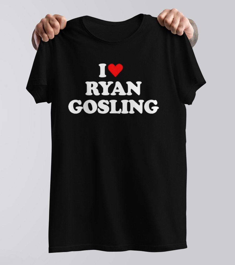 I Heart Ryan Gosling Actor Celebrity Romance Fan T-Shirt