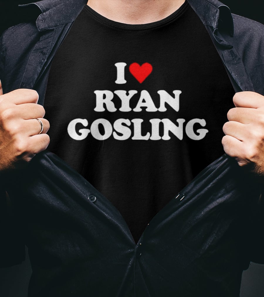 I Heart Ryan Gosling Actor Celebrity Romance Fan T-Shirt