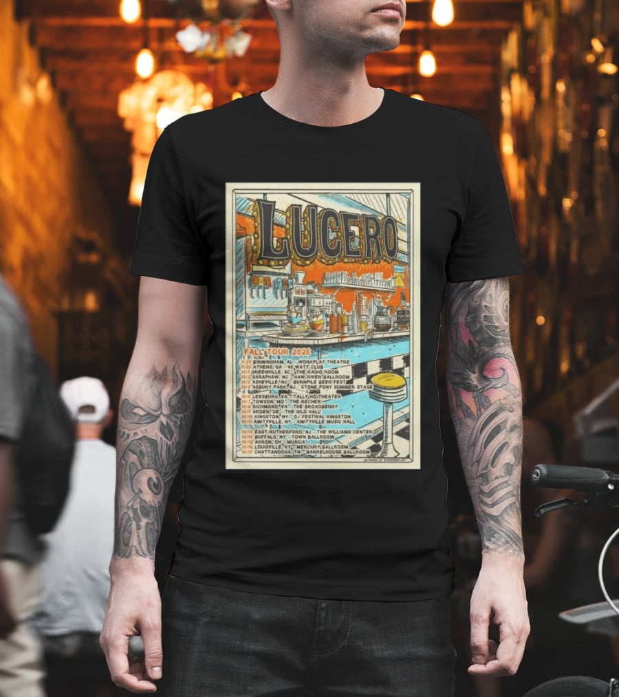 LUCERO Fall Tour 2026 Concert Dates And Venues T-Shirt