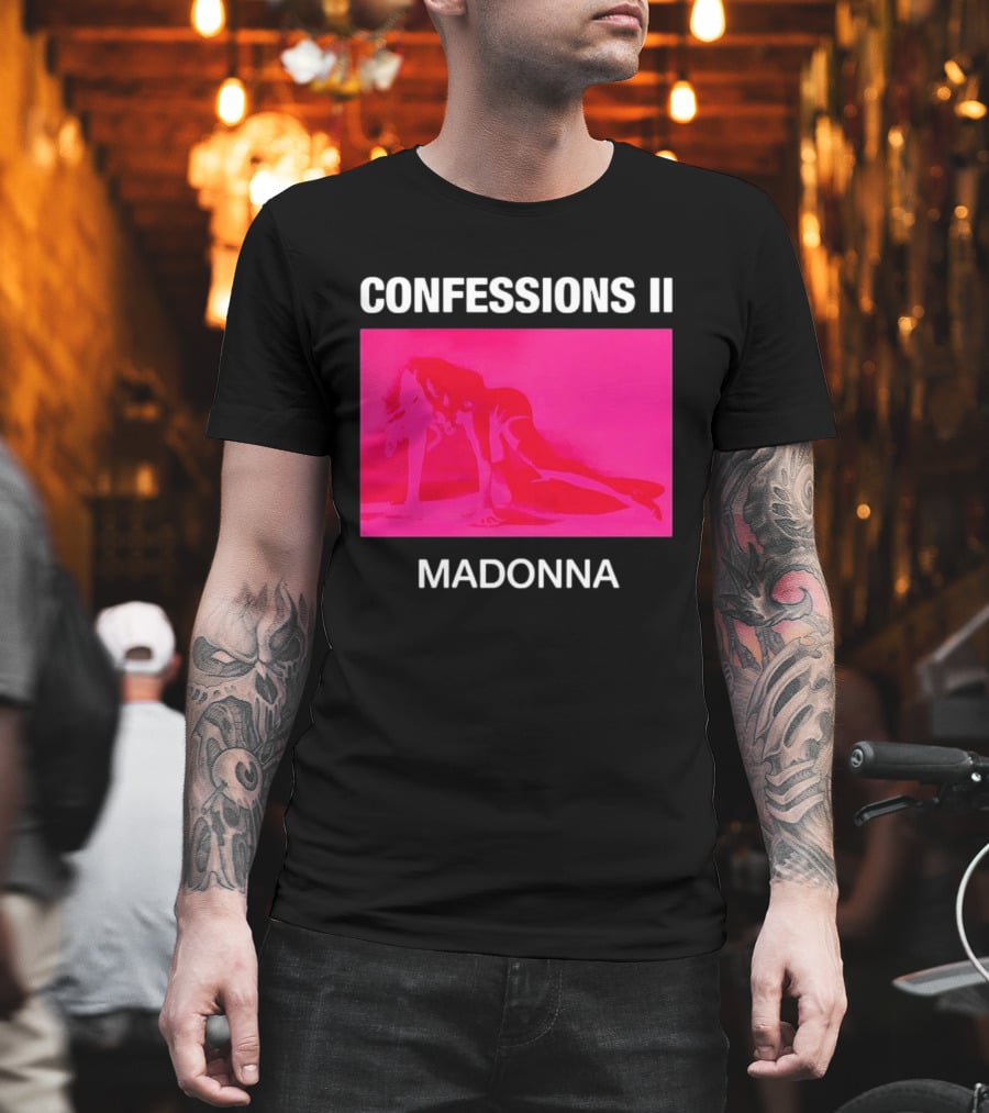 CONFESSIONS II MADONNA Pop Music Album Cover Vibrant Pink Collage T-Shirt