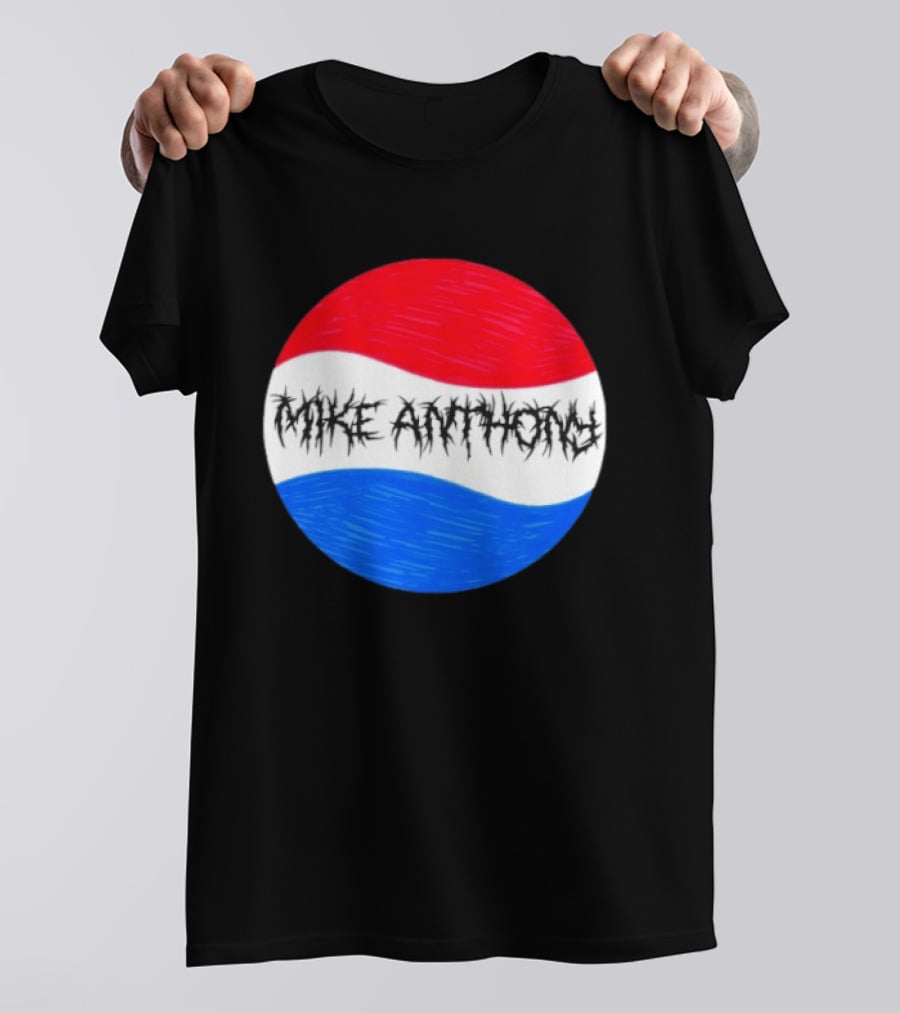Mike Anthony Pepsi Symbol Bold Text Classic Circle T-Shirt