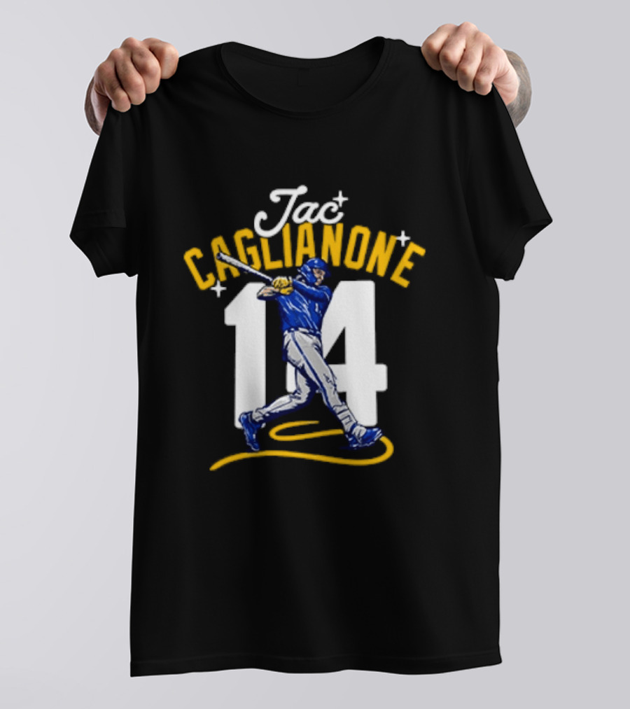 Jac Caglianone No 14 Kansas City Royals Baseball Player Action T-Shirt