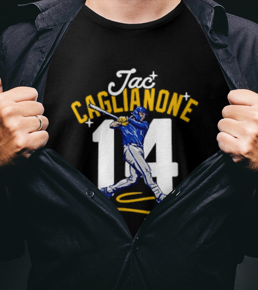 Jac Caglianone No 14 Kansas City Royals Baseball Player Action T-Shirt