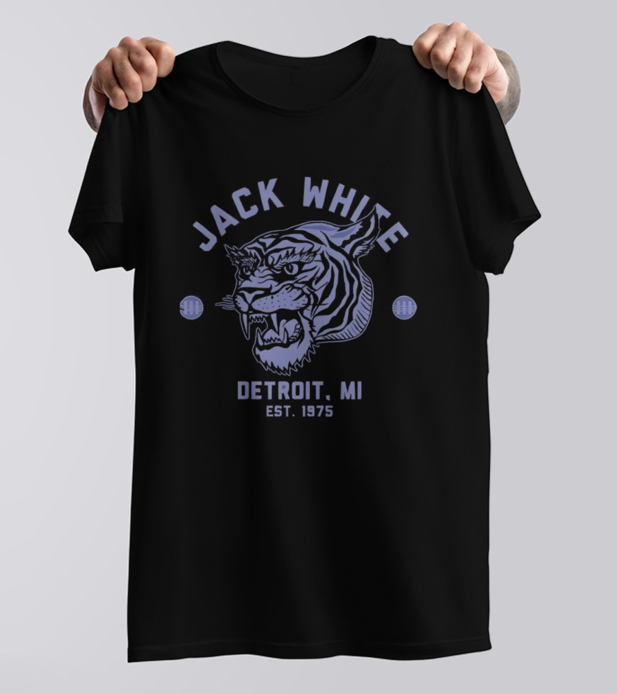 Jack White Detroit MI Tiger Head Est 1975 T-Shirt