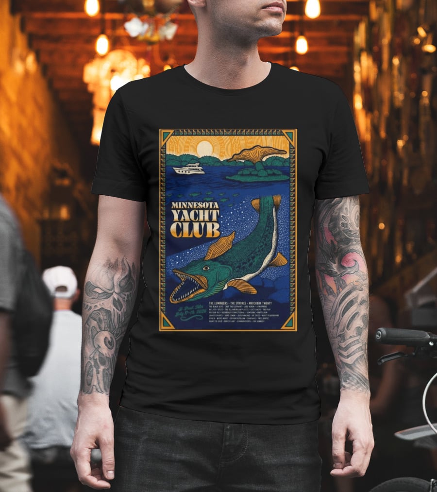 Minnesota Yacht Club St. Paul Festival July 17 19 2026 Featuring The Lumineers The Strokes Matchbox Twenty T-Shirt