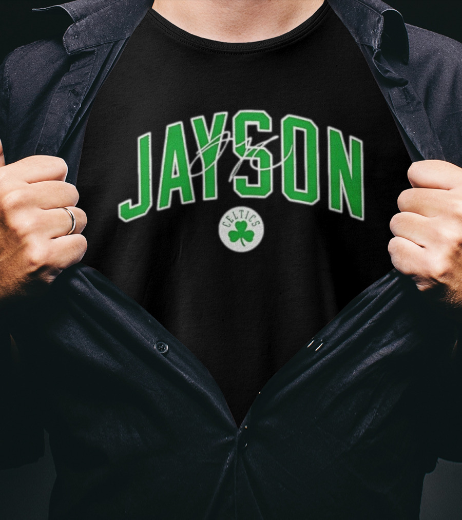 Jayson Tatum Celtics Clover Signature T-Shirt