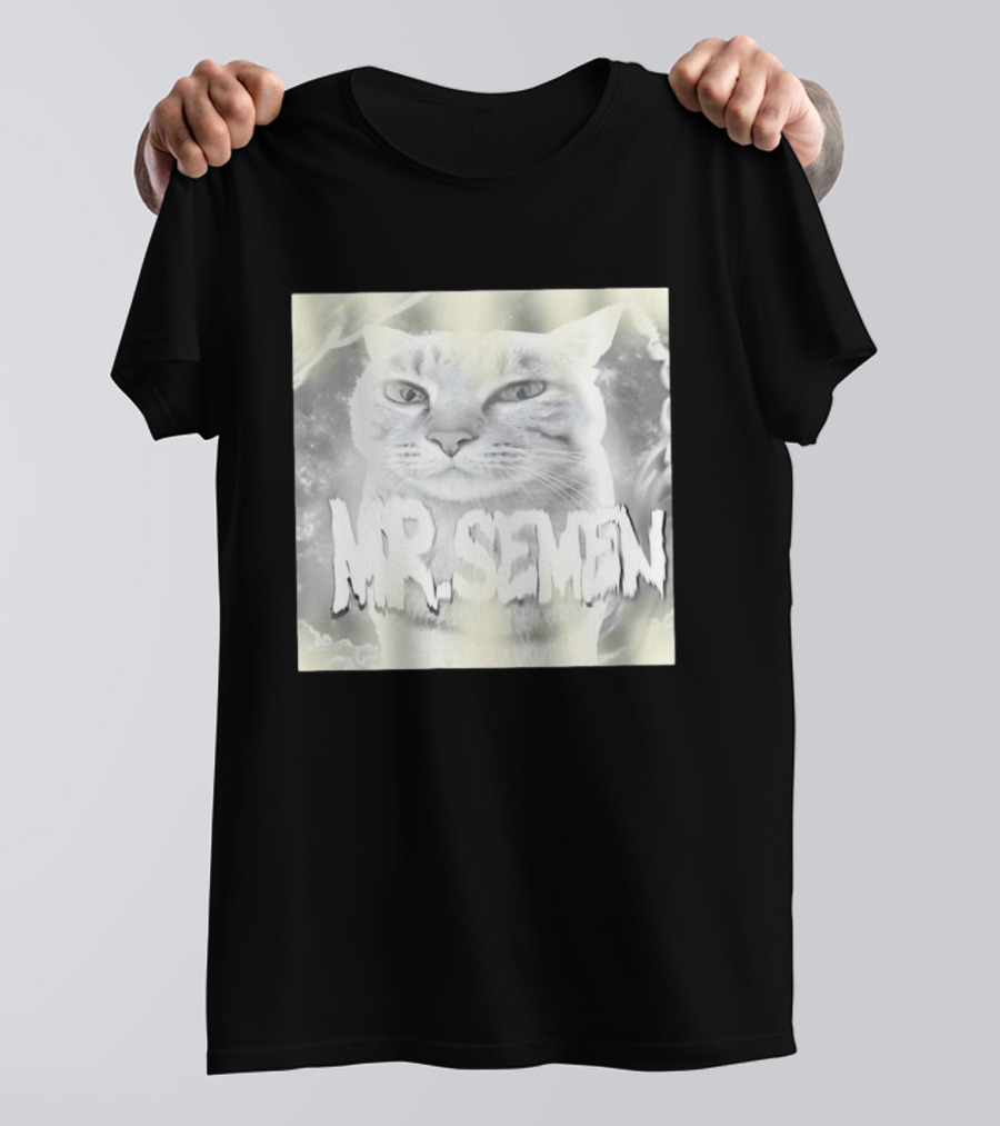 Mr. Semen Cat Meme Humor Text And Image T-Shirt