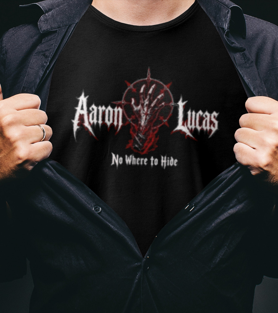Aaron Lucas No Where To Hide Metal Dark Hand T-Shirt
