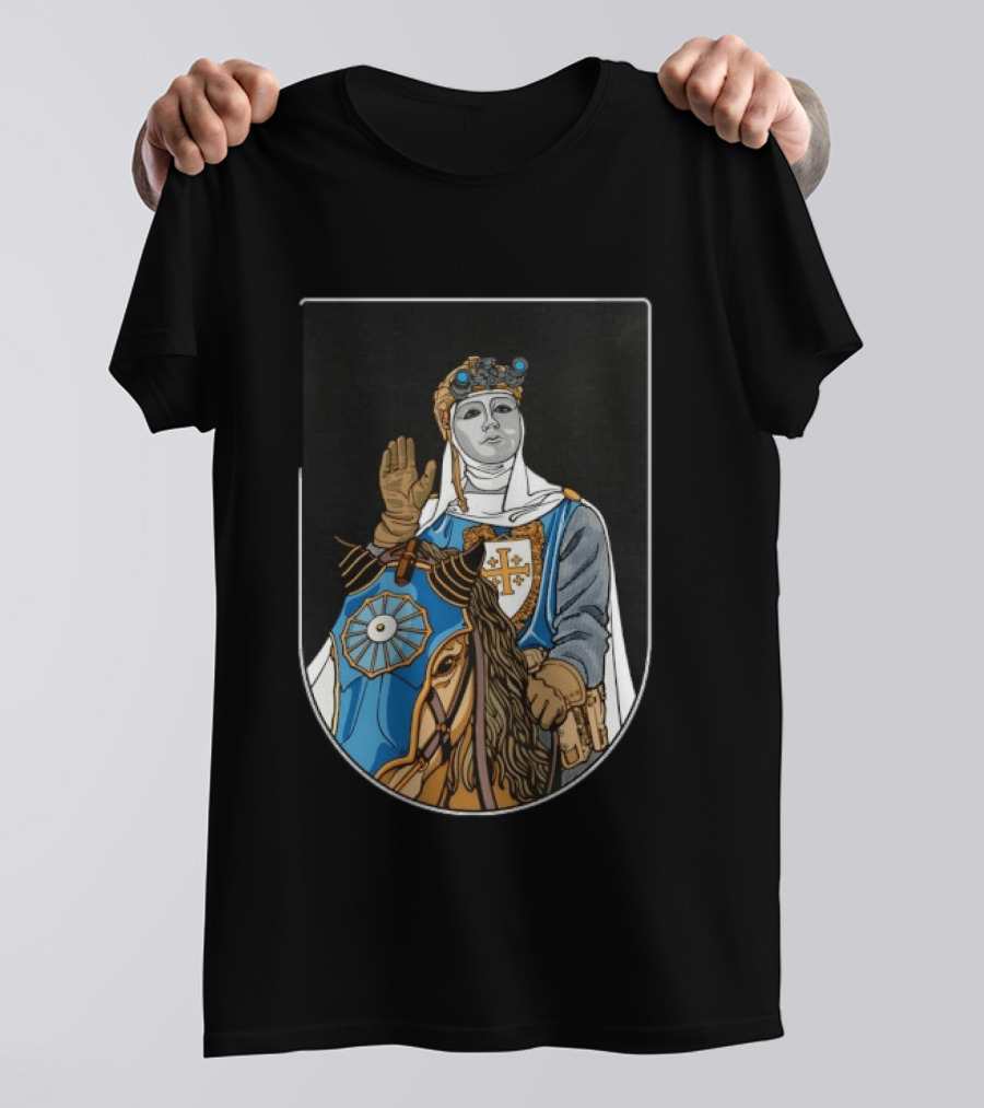 Baldwin IV Of Jerusalem Tactical Knight Crusader Armor And Helmet Medieval T-Shirt