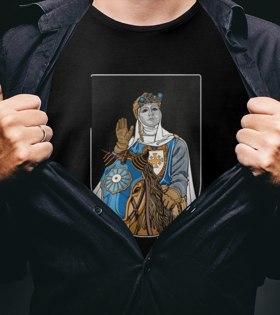 Baldwin IV Of Jerusalem Tactical Knight Crusader Armor And Helmet Medieval T-Shirt