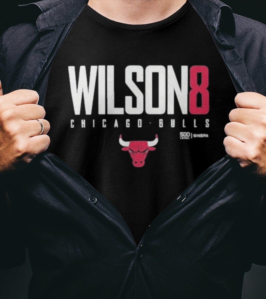 Chicago Bulls Wilson 8 Bulls Icon 500 Levels T-Shirt