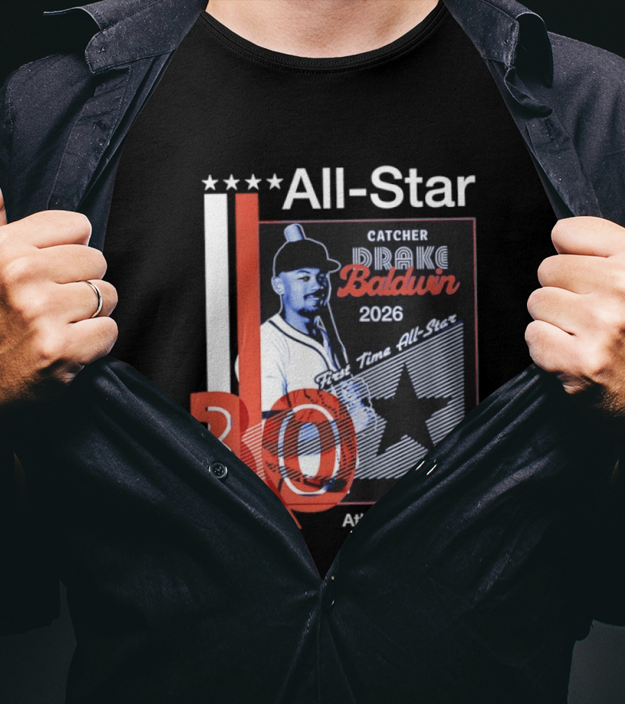 Drake Baldwin 30 Catcher Atlanta Braves 2026 First Time MLB All Star T-Shirt