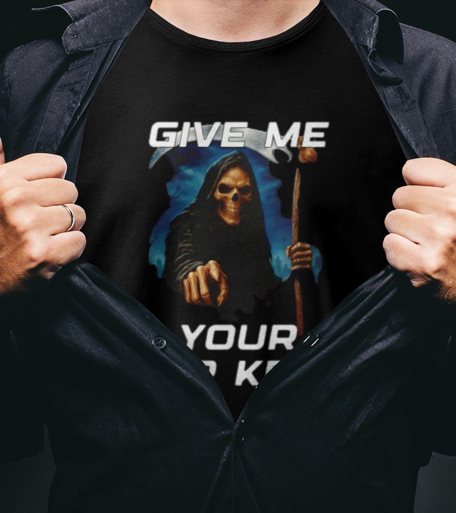 Give Me Your Car Keys Grim Reaper Skeleton Halloween Costume T-Shirt
