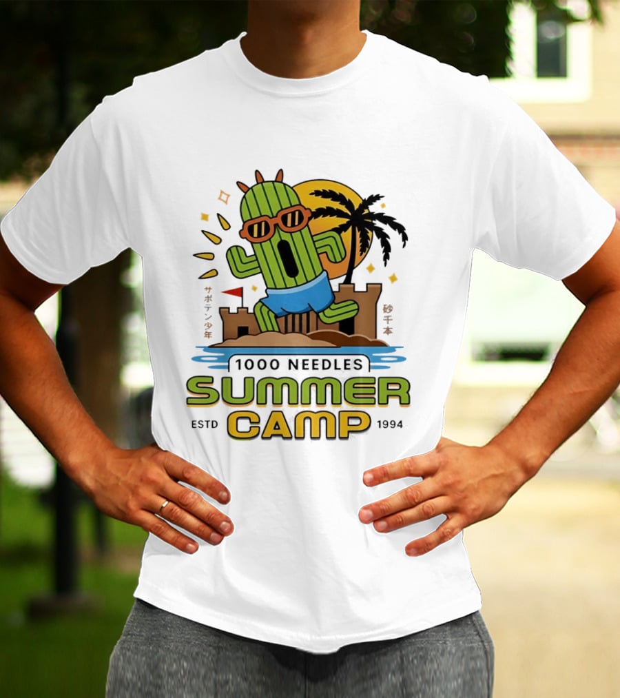 Happy Cactus 1000 Needles Summer Camp Beach ESTD 1994 T-Shirt