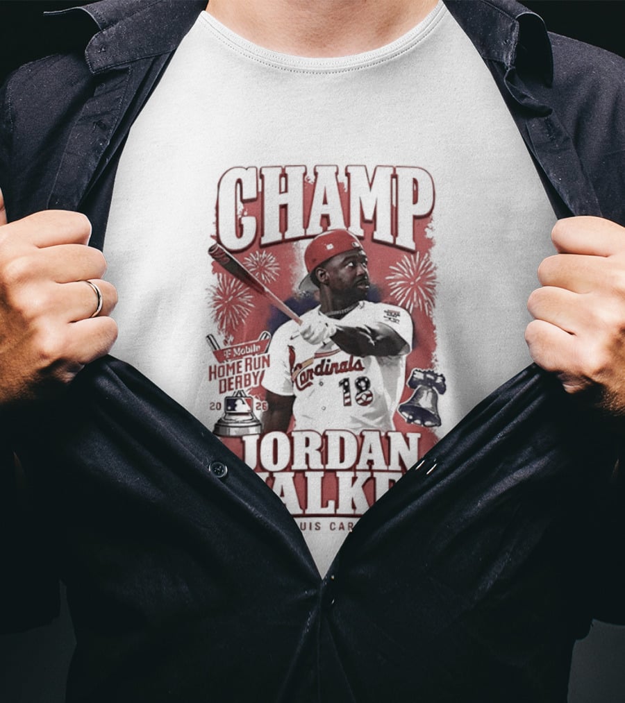 Jordan Walker St Louis Cardinals Mobile Home Run Derby Champ 2026 T-Shirt