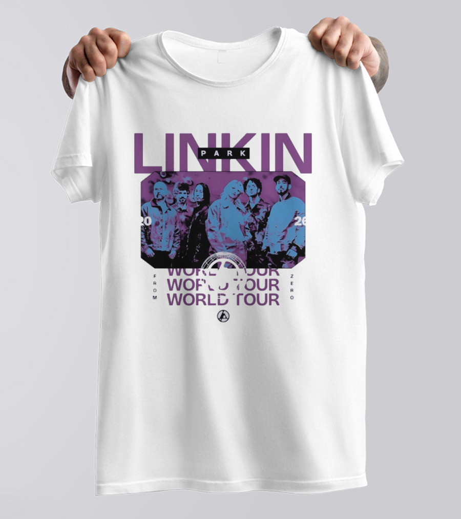 Linkin Park World Tour 2026 Purple Blue Duotone T-Shirt