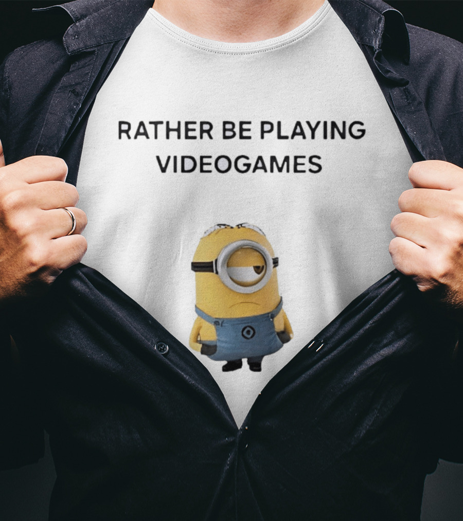 Minion Rather Be Playing Videogames Despicable Me T-Shirt