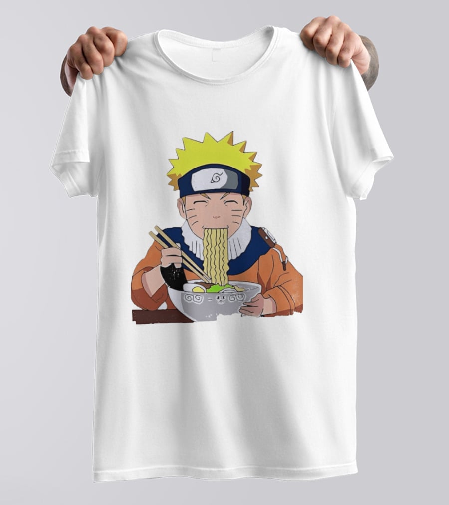 Naruto Uzumaki Ramen Eating Scene Anime Manga Character Popular T-Shirt