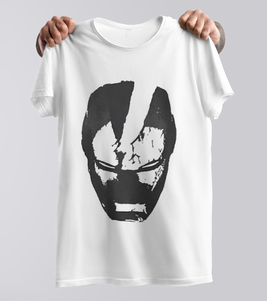 Robert Downey Jr Tony Stark Iron Man Helmet T-Shirt