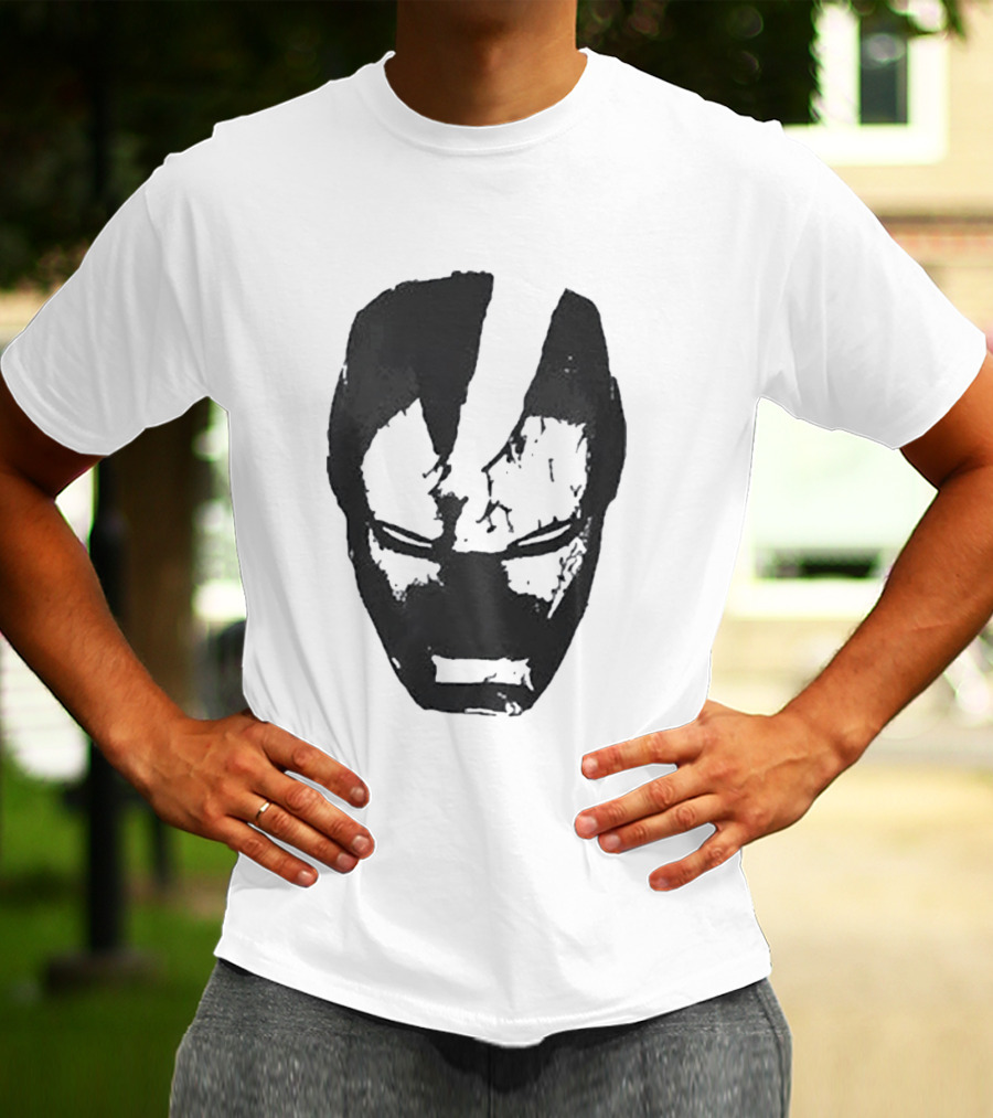 Robert Downey Jr Tony Stark Iron Man Helmet T-Shirt