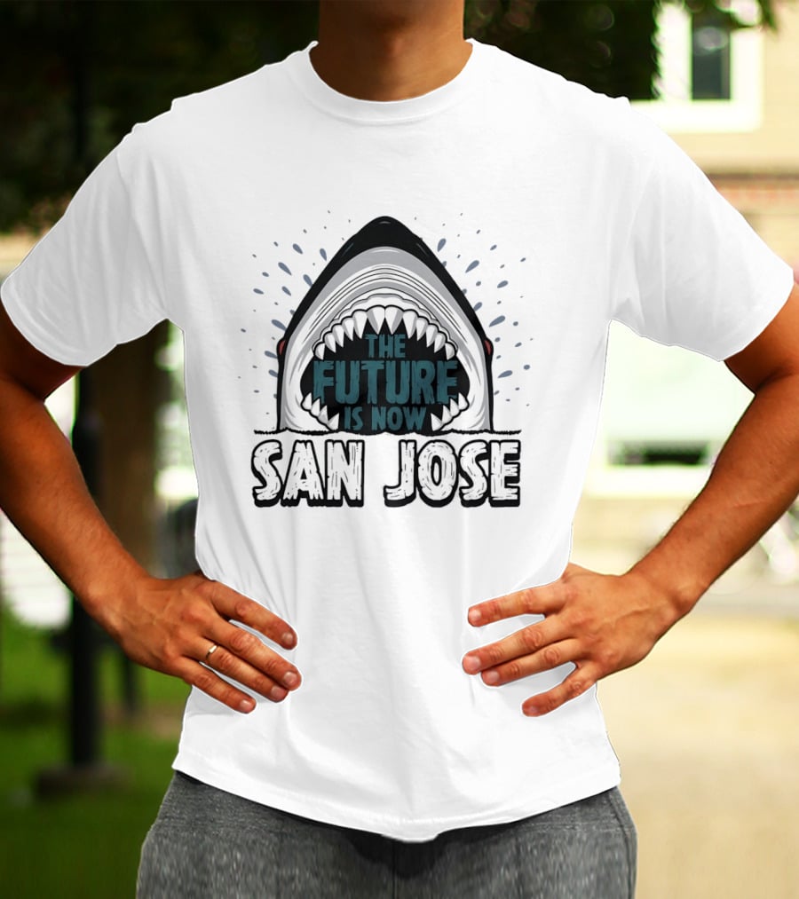 San Jose Sharks The Future Is Now Shark Jaws Hockey Team T-Shirt