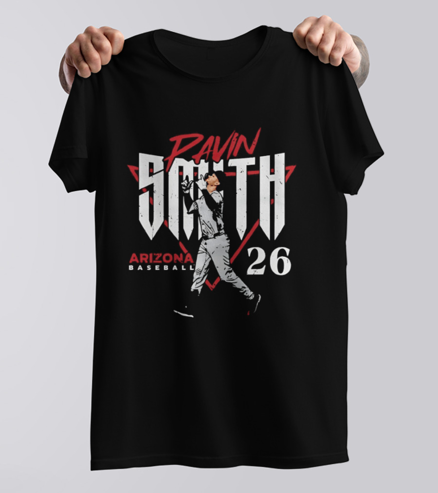 Pavin Smith Arizona Baseball 26 Distressed Sportswear T-Shirt
