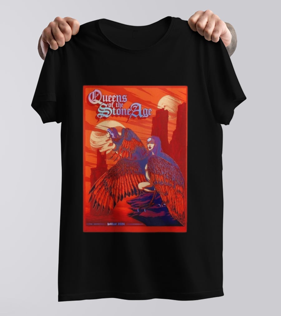 Queens Of The Stone Age Hellfest 2024 Winged Creatures T-Shirt