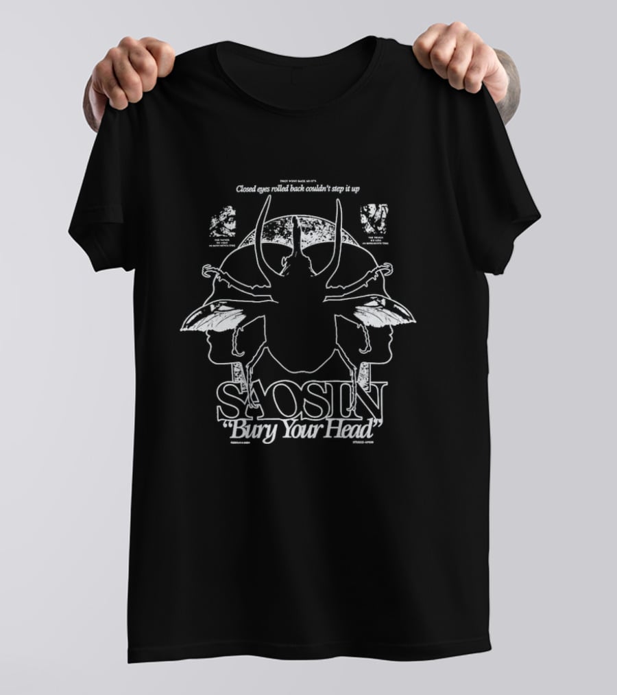 Saosin Bury Your Head Closed Eyes Rolled Back Couldn't Step It Up Symmetrical Faces And Horns T-Shirt