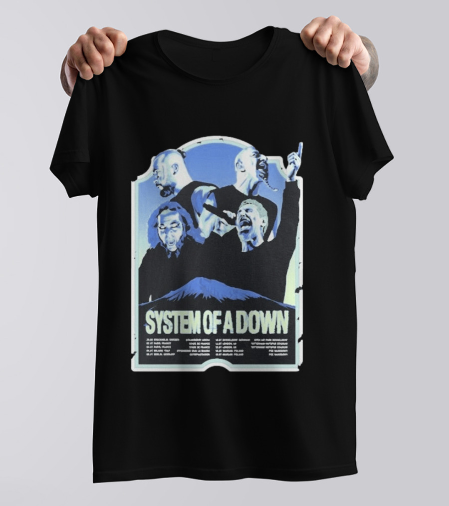 System Of A Down European Tour 2026 Dates Concert Band Members Mount Ararat T-Shirt