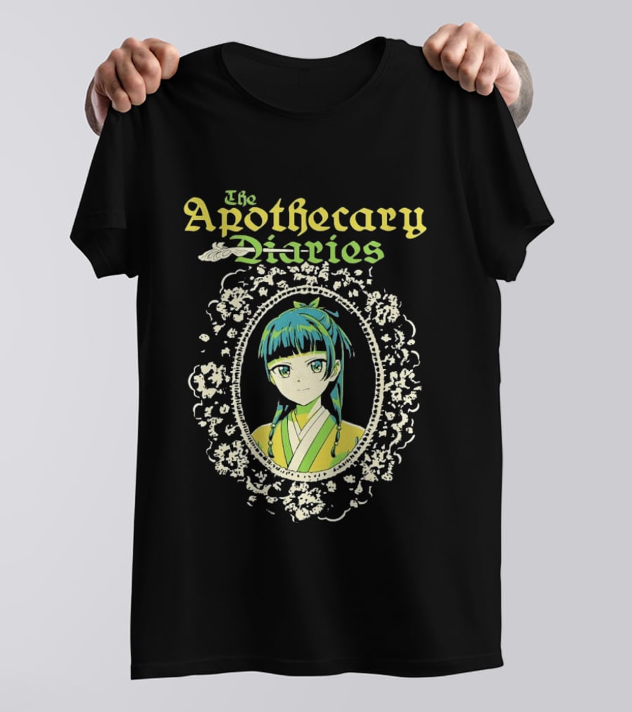 The Apothecary Diaries Anime Girl Framed Floral Lace Border T-Shirt
