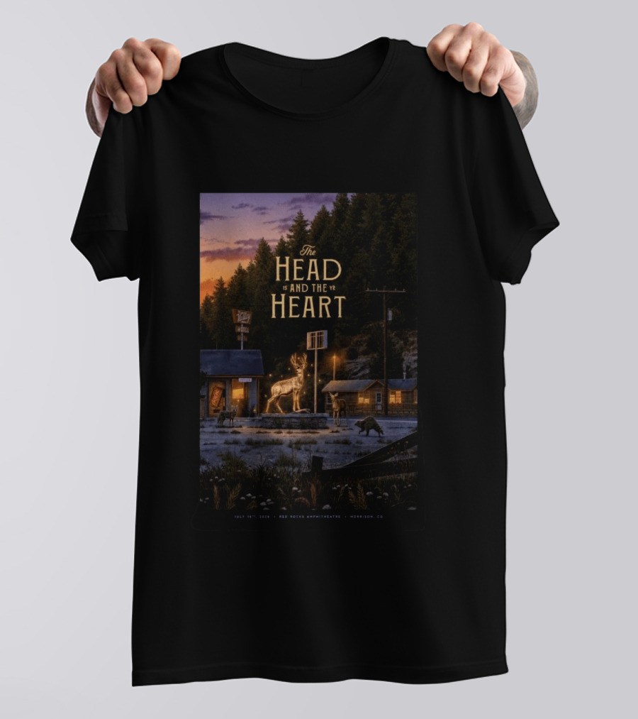 The Head And The Heart July 16 2026 Red Rocks Amphitheatre Morrison CO T-Shirt