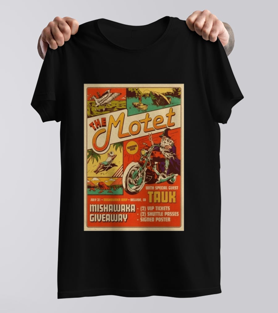 The Motet Summer Tour Mishawaka Amphitheatre July 31 Tauk Bellevue CO Giveaway VIP Tickets Shuttle Passes Signed T-Shirt