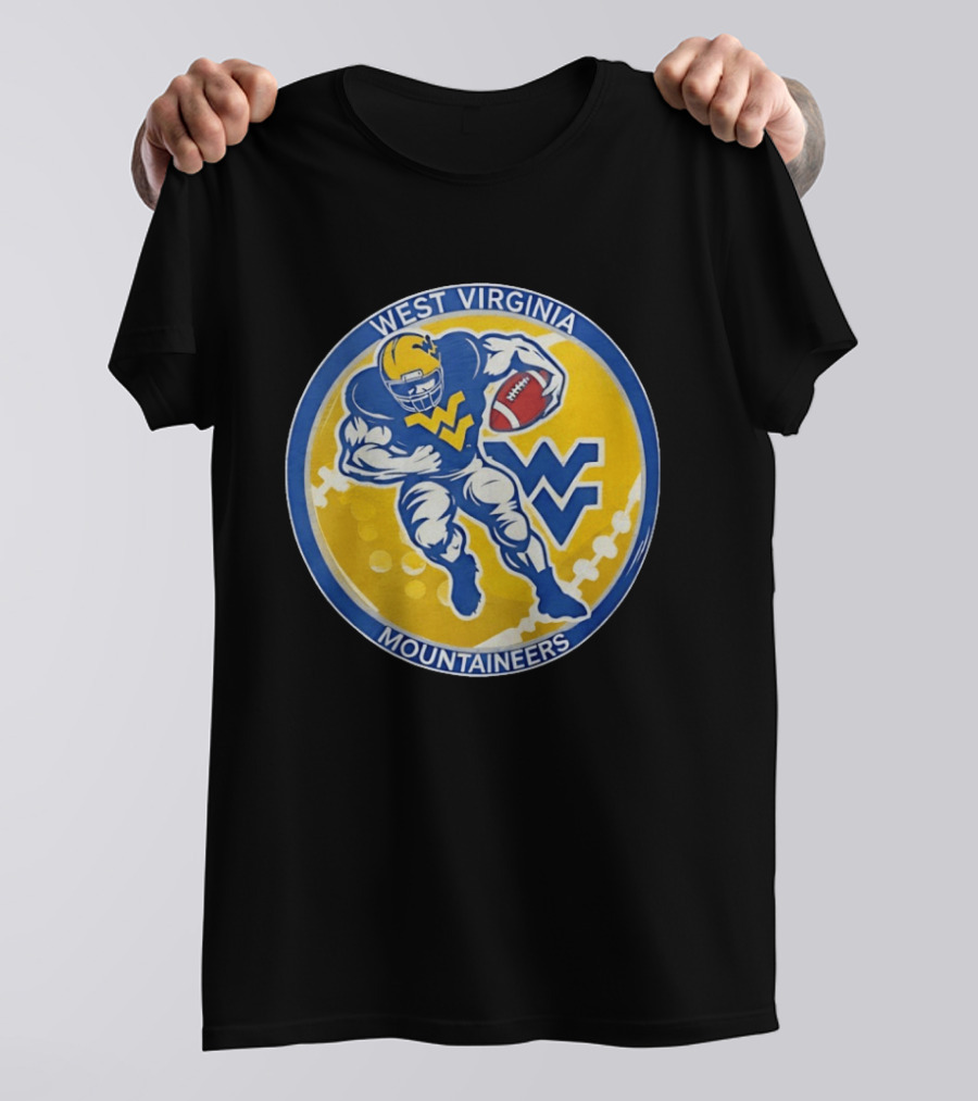 West Virginia Mountaineers Football Circular Running Back WV T-Shirt