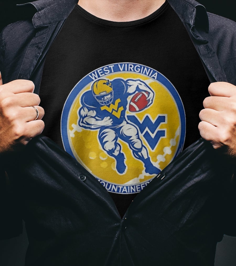 West Virginia Mountaineers Football Circular Running Back WV T-Shirt