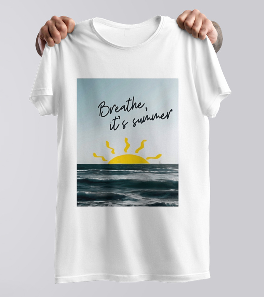 Breathe It's Summer Sun Ocean Scenery T-Shirt