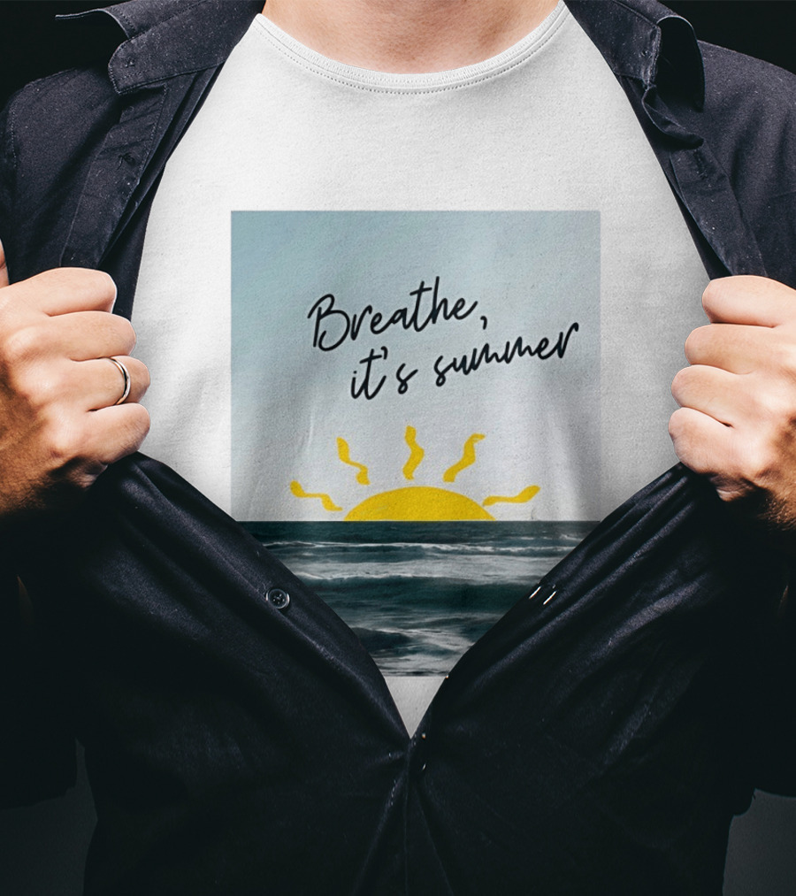 Breathe It's Summer Sun Ocean Scenery T-Shirt
