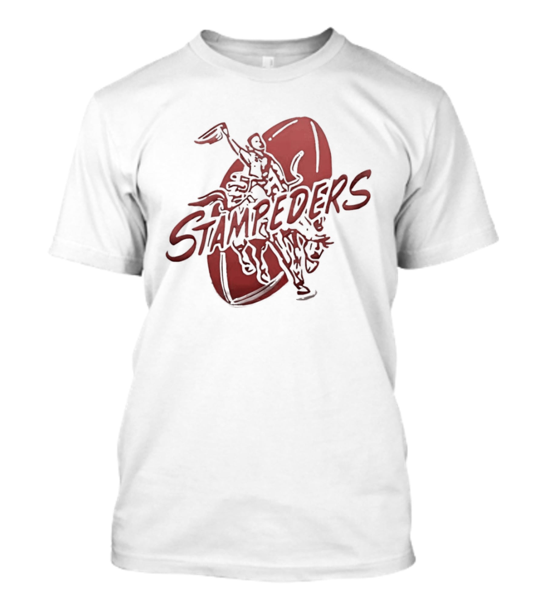 Calgary Stampeders CFL Football Bold Red Riding T-Shirt