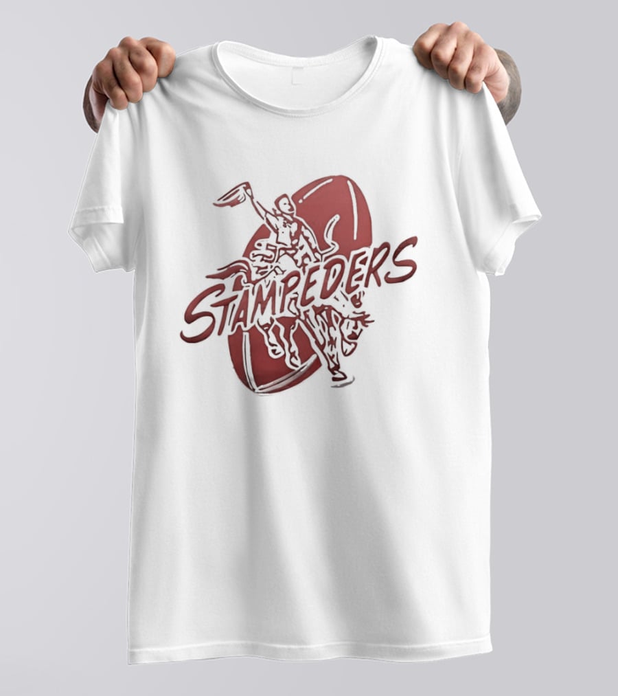 Calgary Stampeders CFL Football Bold Red Riding T-Shirt