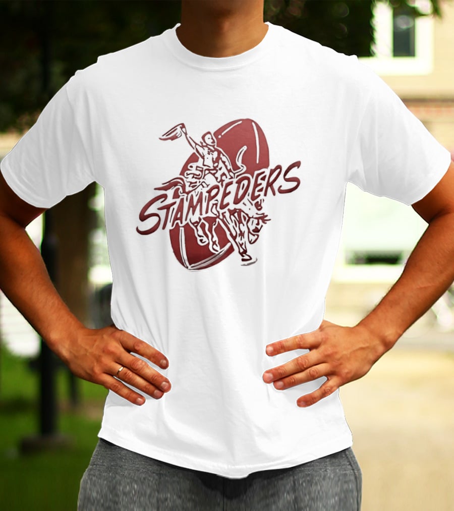 Calgary Stampeders CFL Football Bold Red Riding T-Shirt