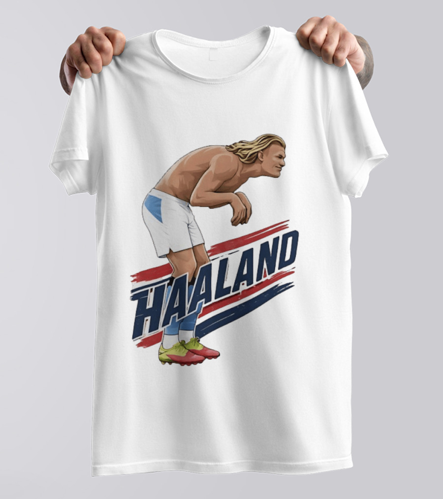 Haaland Taaland Meme Football Cartoon Player Pose T-Shirt