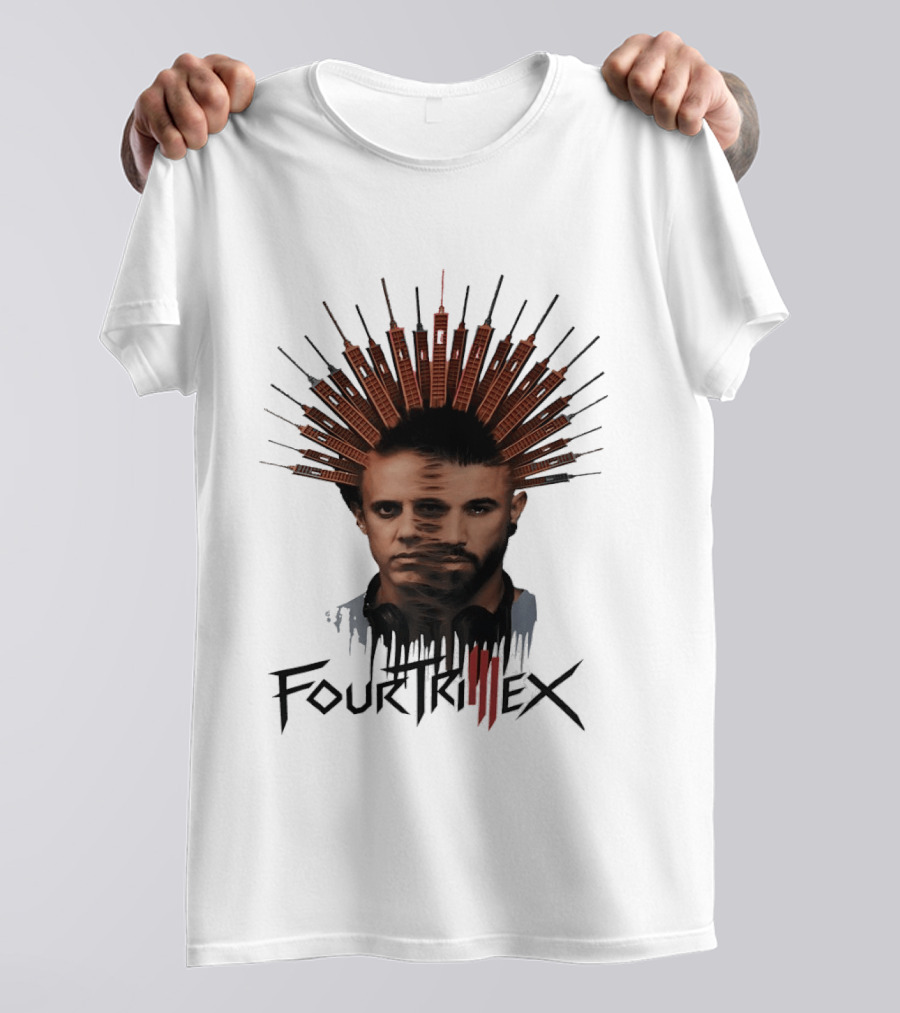Fourtriex DJ Electronic Music Urban Skyline Fusion T-Shirt