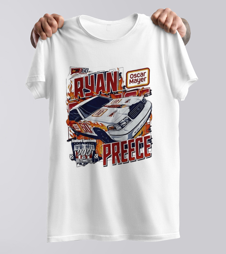 Ryan Preece Oscar Mayer Racing Car Stafford Speedway New England 900 Bolts Nuts 60 T-Shirt