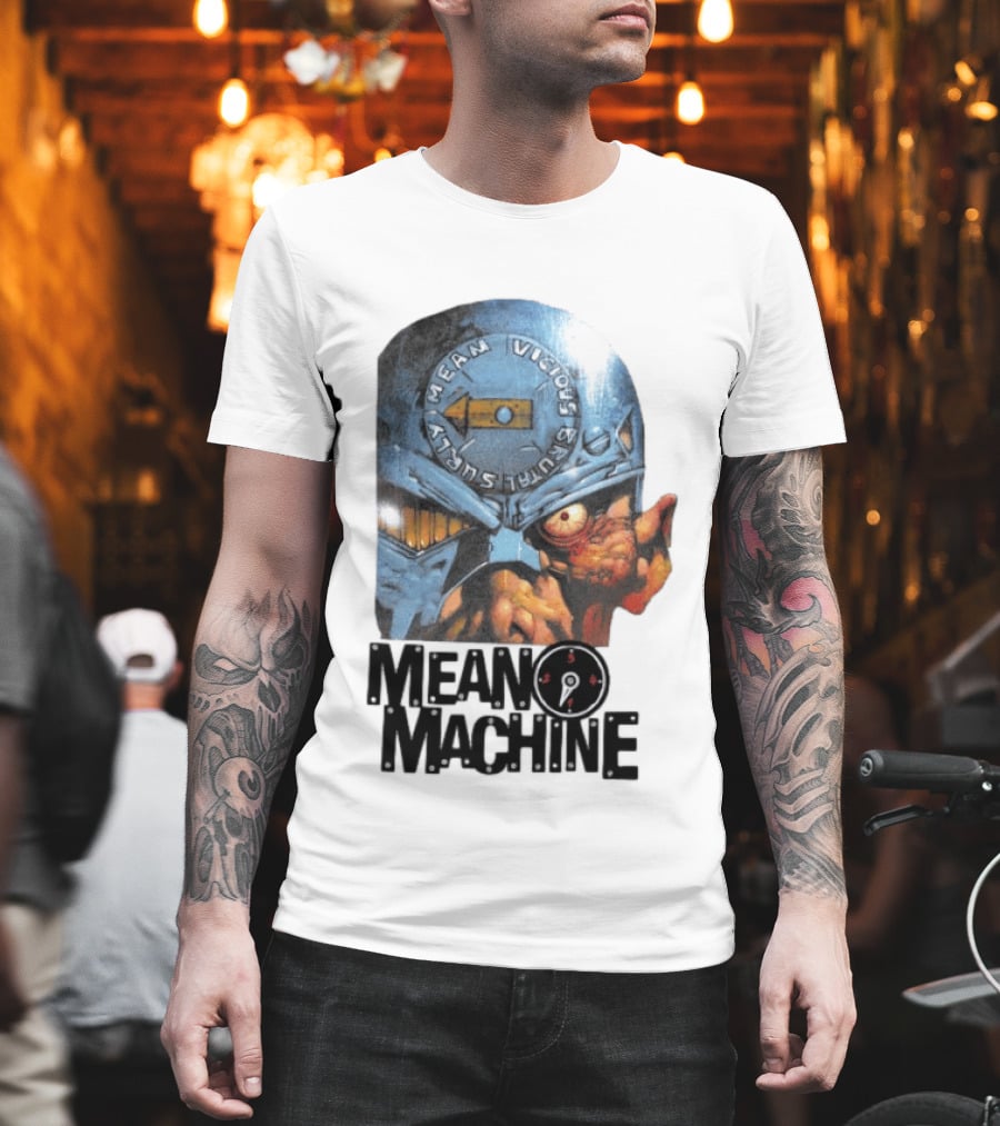 Mean Machine Mean Vicious Brutal Surly 2000 AD T-Shirt